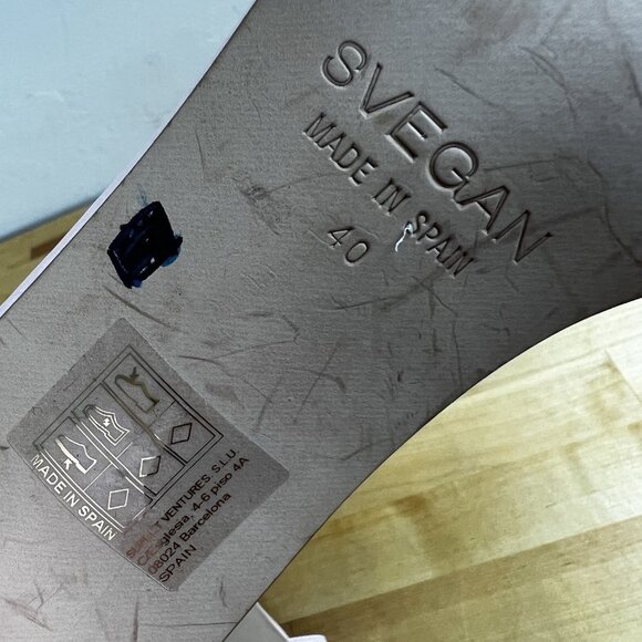 SVEGAN Alohas Pink Mules Block Heel Sandals Size EU 40 US 9 Slip-On Square Toe - Picture 12 of 13